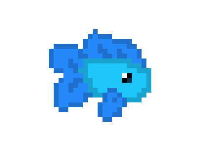 tiny blue fish